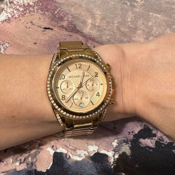 MICHAEL KORS MK5263 Blair All Rose-Gold 39mm Chronograph Watch w/ new battery! - Picture 1 of 11